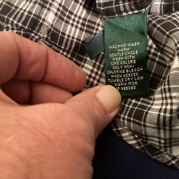 Lauren Ralph Lauren Womens Black and white checked button down shirt size XL - Picture 7 of 8